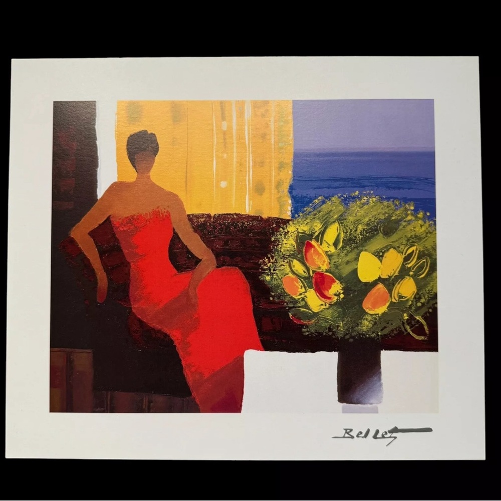 Emile Bellet New Vintage Seriolithograph Print “Interieour” 2006